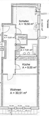 Gemütliche 2 Raumwohnung im Dachgeschoss mit Balkon, 09131 Chemnitz, Dachgeschosswohnung
