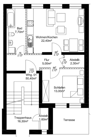 Helle 2-Raumwohnung mit guter Anbindung, 04177 Leipzig, Erdgeschosswohnung
